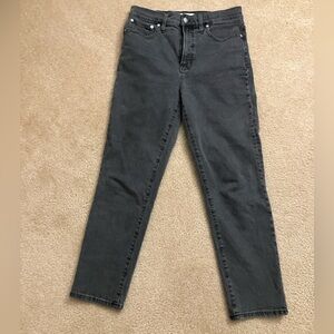 Madewell women's the perfect vintage jean size 28 in distressed black / charcoal
